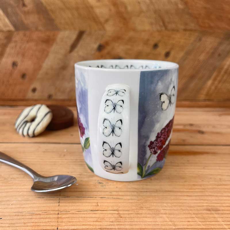 Butterflies & Buddleia Mug - by Alex Clark