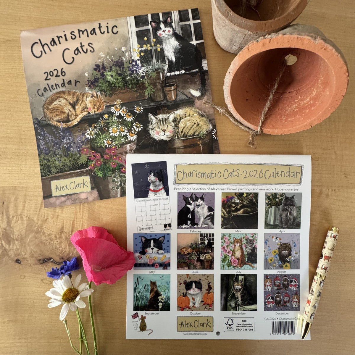 Charismatic Cats 2026 Calendar - by Alex Clark