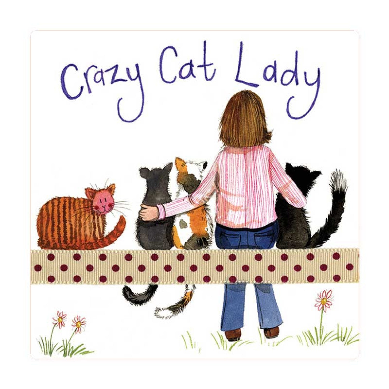 中居ベル　キャンバスプリント　「Cat Lady」 Crazy Cat Lady Fridge Magnet - by Alex Clark – National Animal