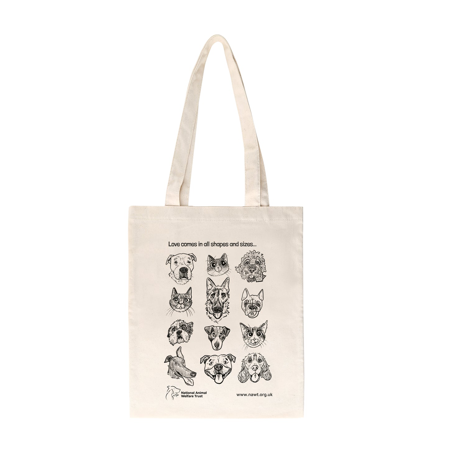 NAWT Doodle Design Cotton Shopping Bag