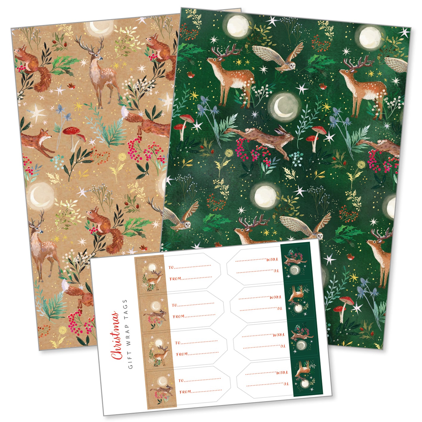 Christmas wrap -Festive Woodland (Enchanted Christmas)