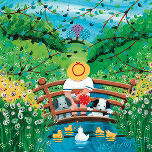 Feeding the Ducks Greeting Card - by Nikky Corker