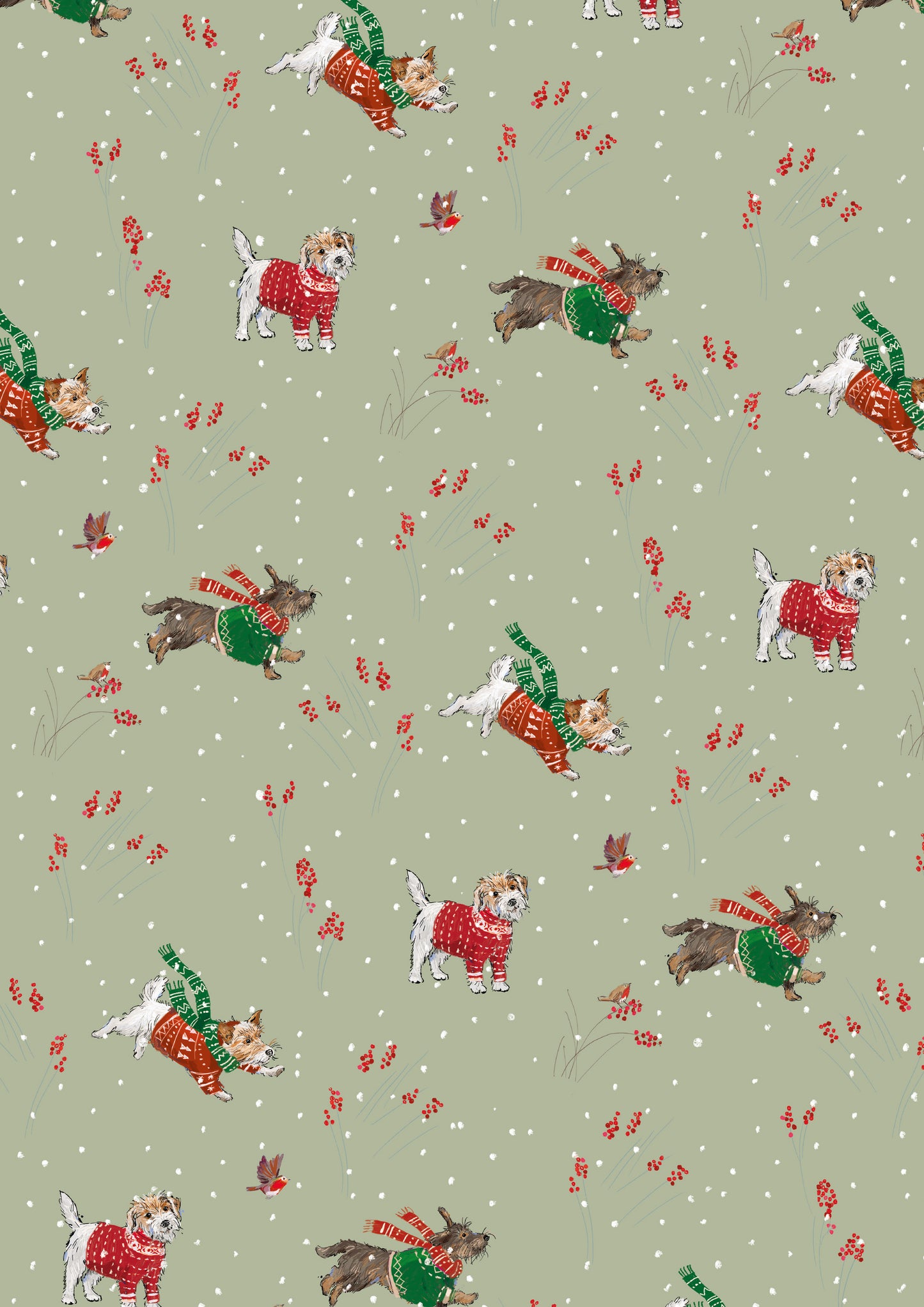 Festive Dogs Gift Wrap