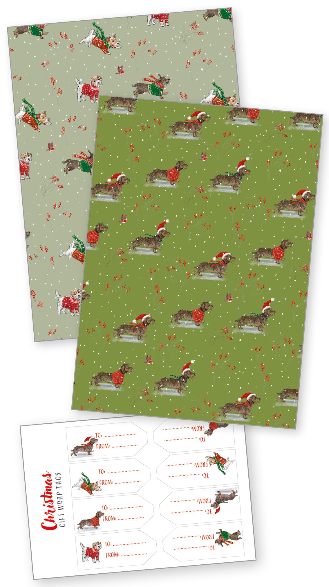 Festive Dogs Gift Wrap