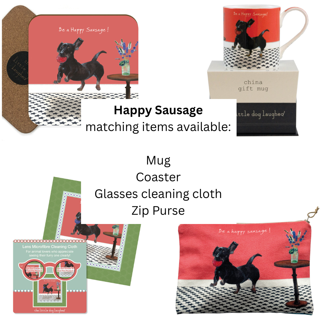 Dachshund Dog Zip Purse - by Little Dog Laughed