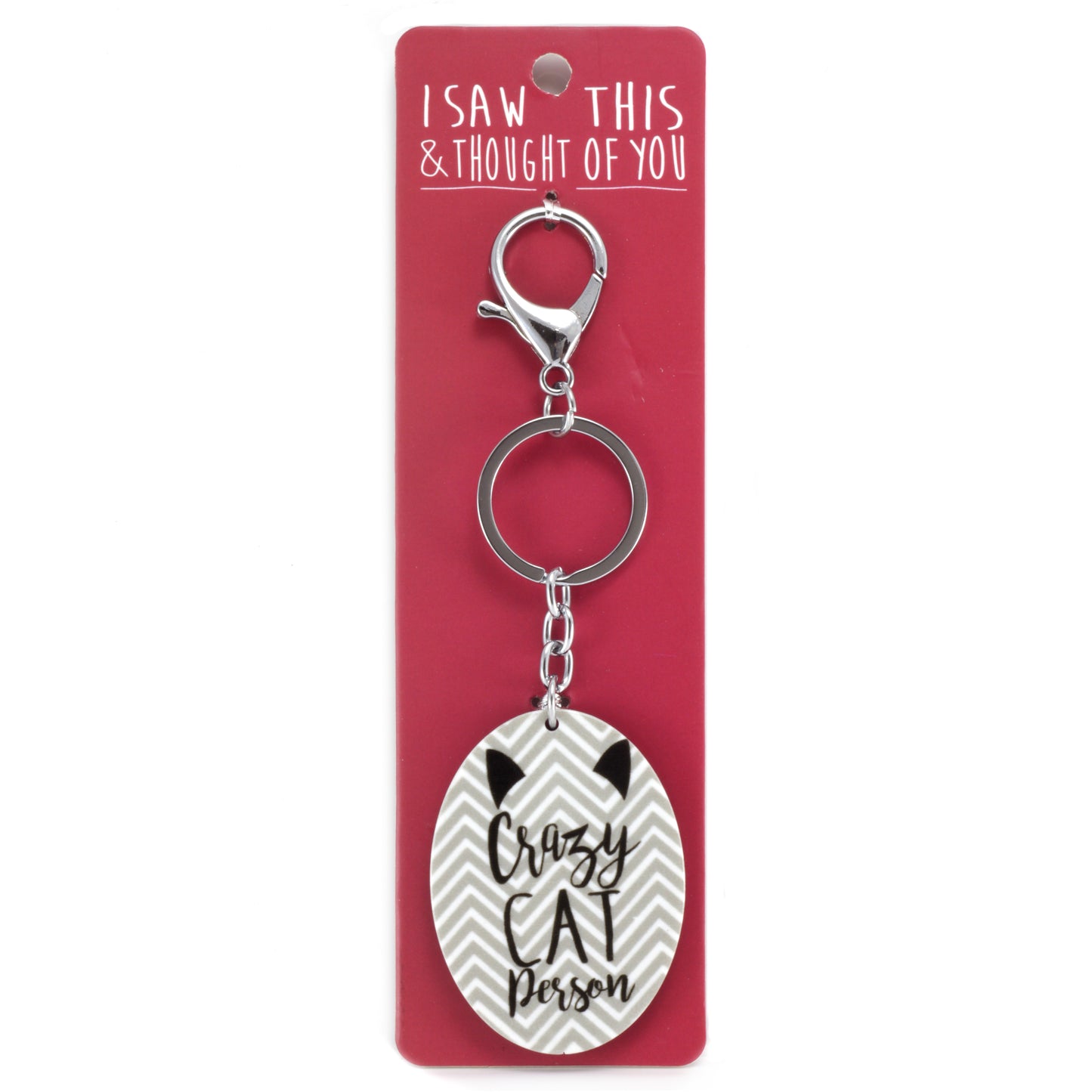 Crazy Cat Person Keyring