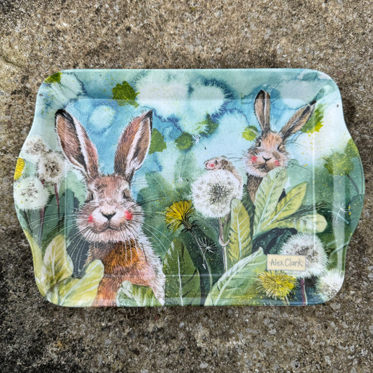 Rabbit Ears Up Small Tray - by Alex Clark
