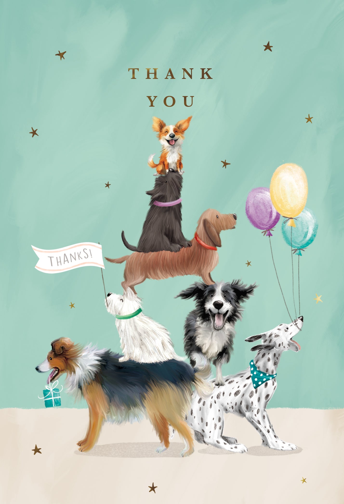 Dog Tower Thank you card (pack of 5)