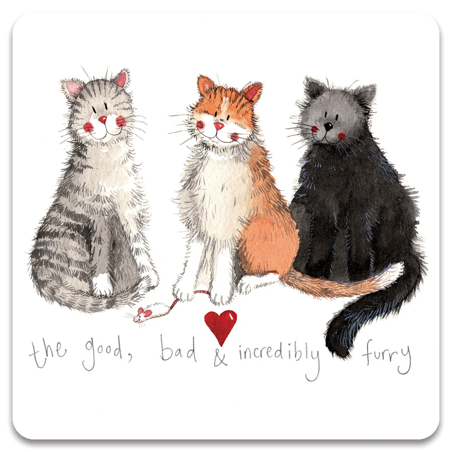 The Good the bad (AKA Charismatic cat) Coaster - Alex Clark