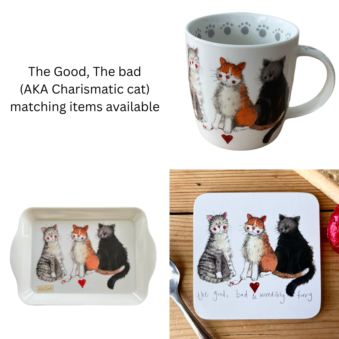 The Good the bad (AKA Charismatic cat) - Mug - by Alex Clark