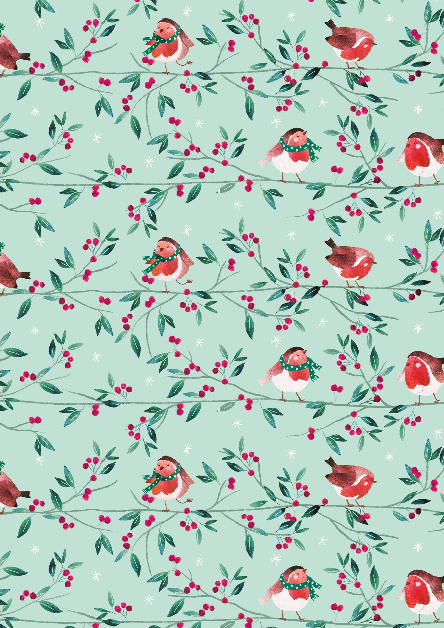 Winter Robins Gift Wrap