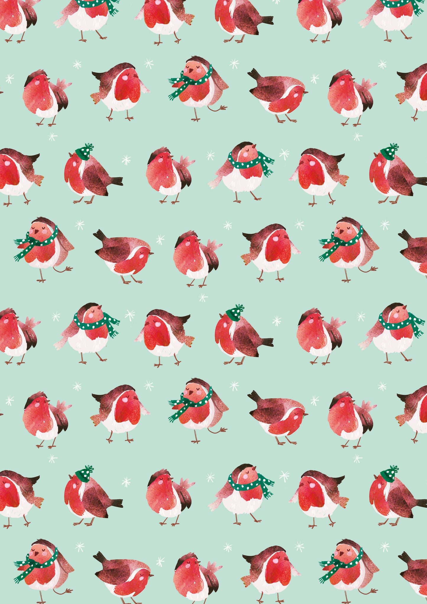 Winter Robins Gift Wrap