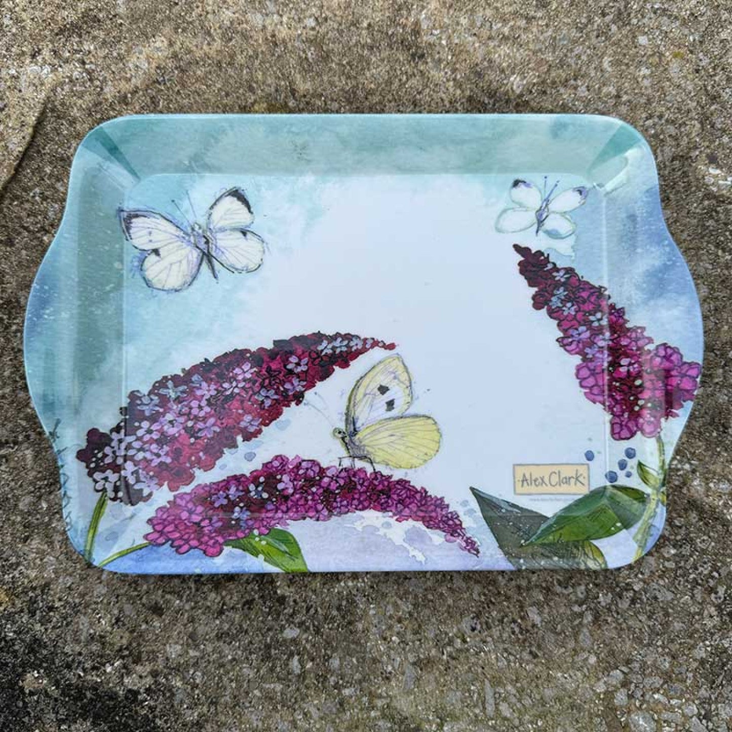 Butterflies & Buddleia - Small Tray - by Alex Clark