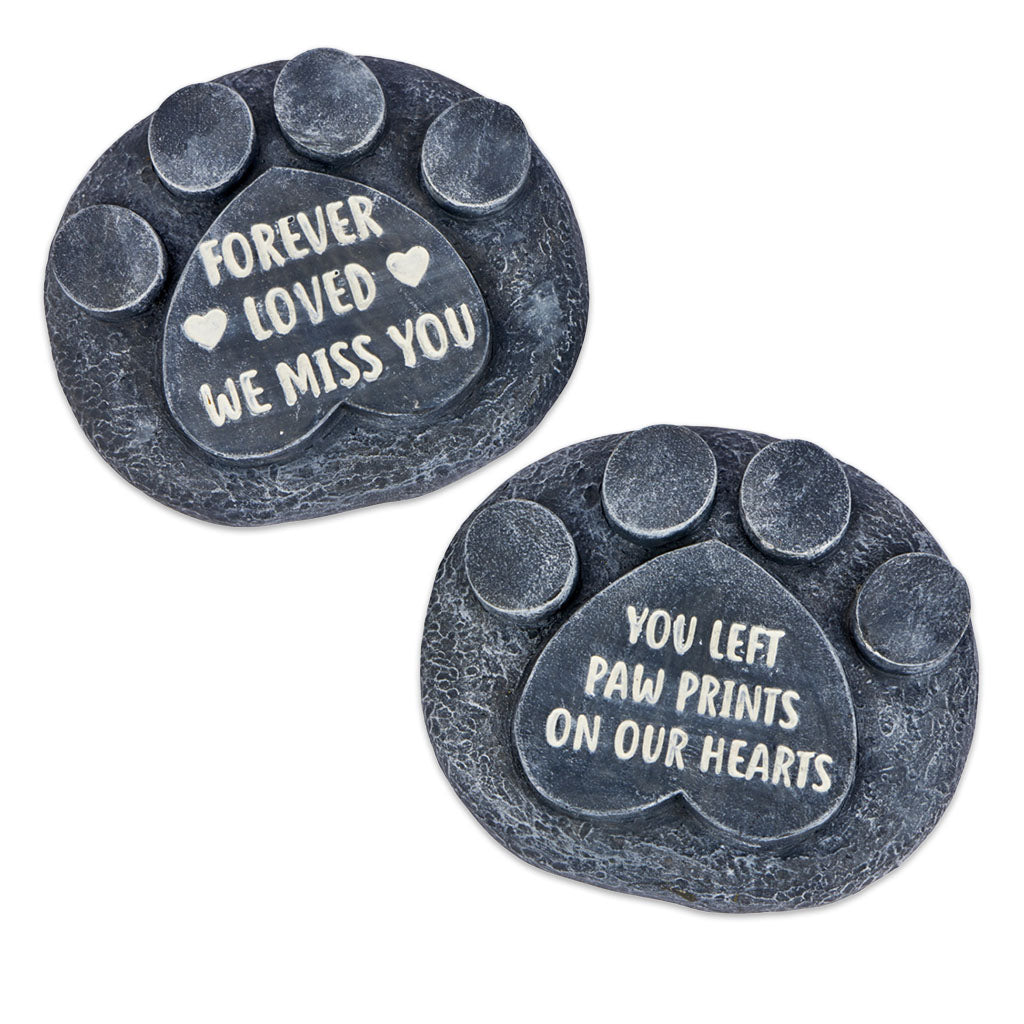 Dog & Cat Paw Memorial Stone