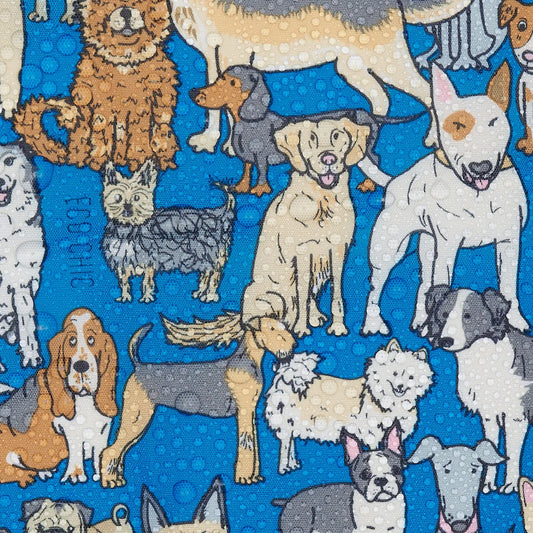 Eco Chic Dogs Foldable Shopper - Royal Blue