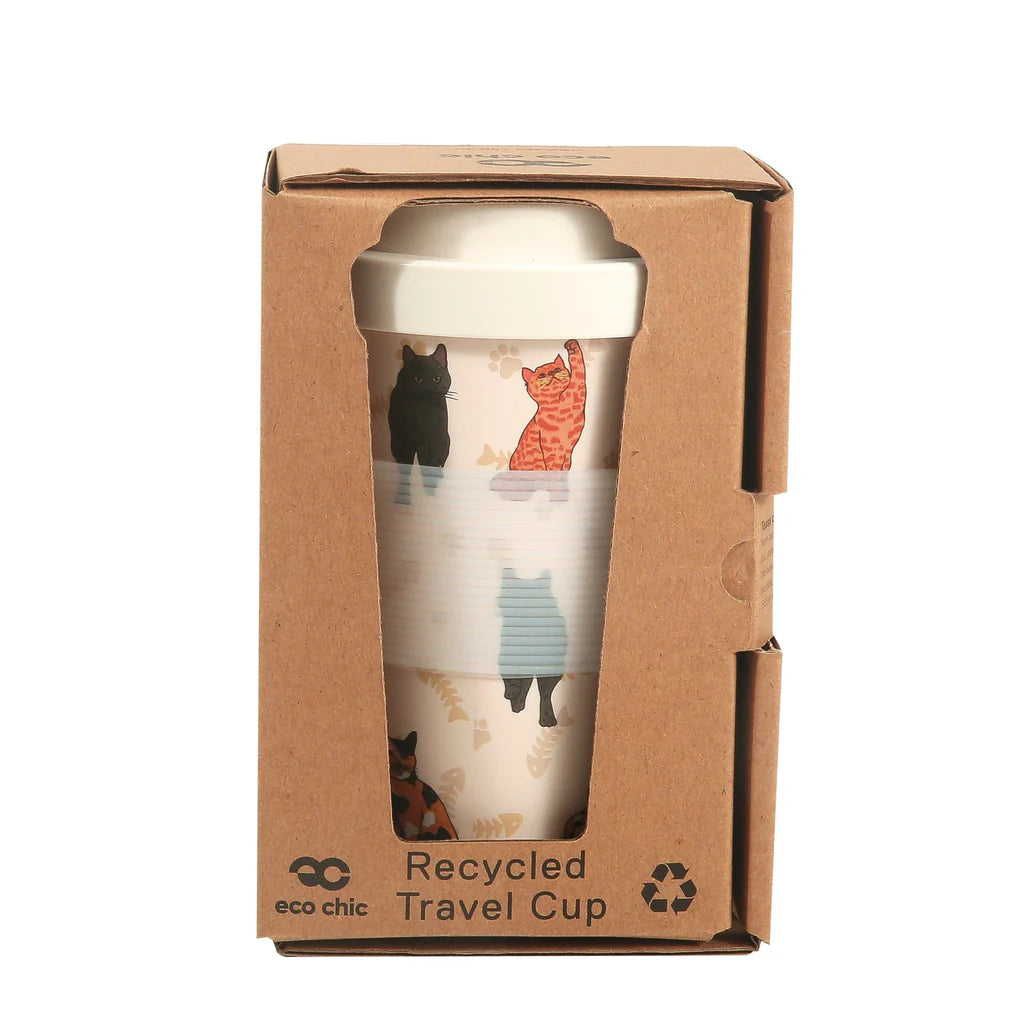 Eco Chic Recycled Travel Cup Beloved Cats