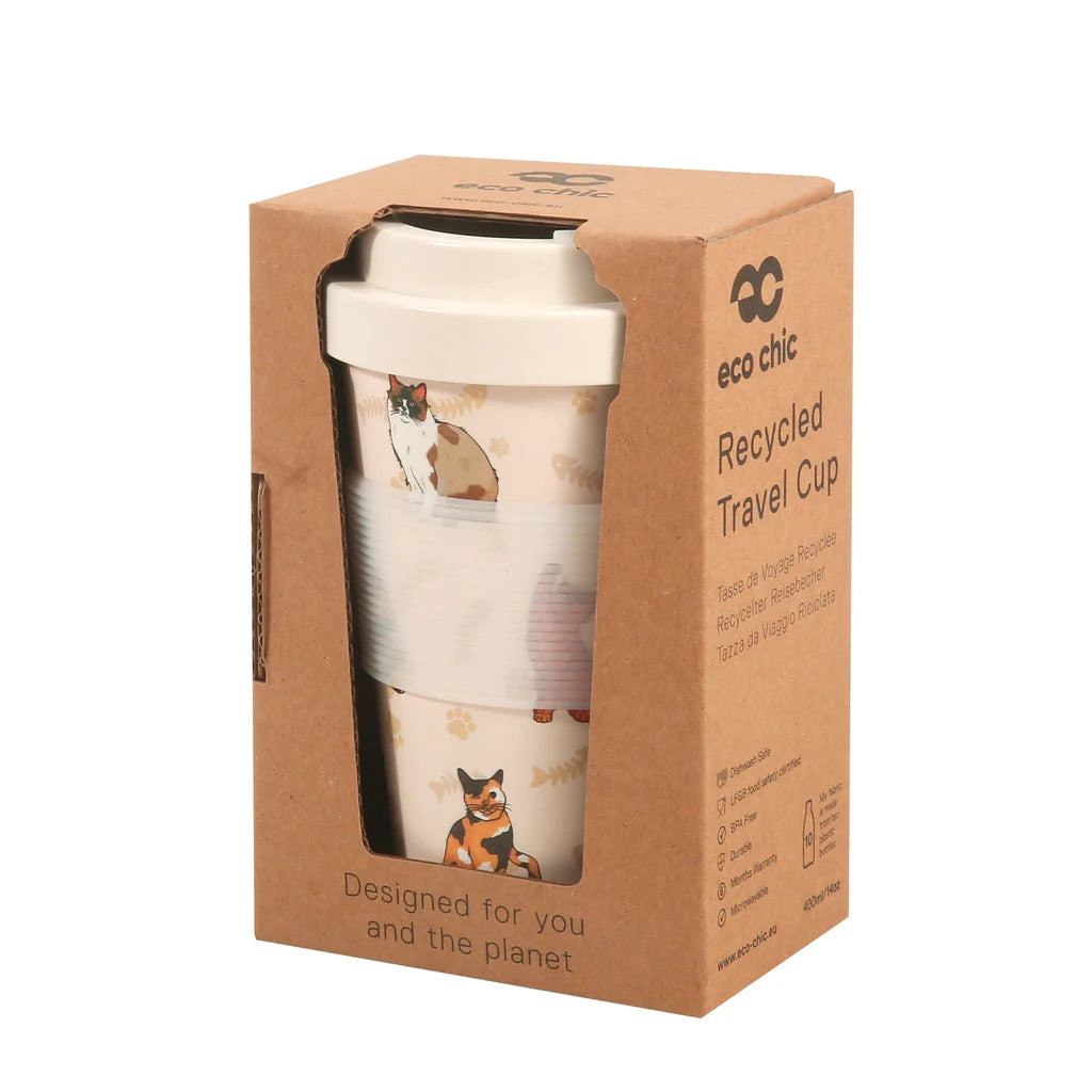 Eco Chic Recycled Travel Cup Beloved Cats