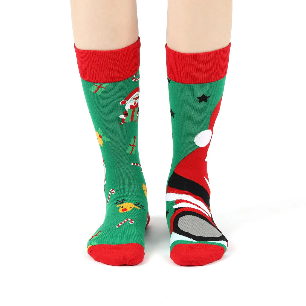 Organic cotton Christmas socks - green