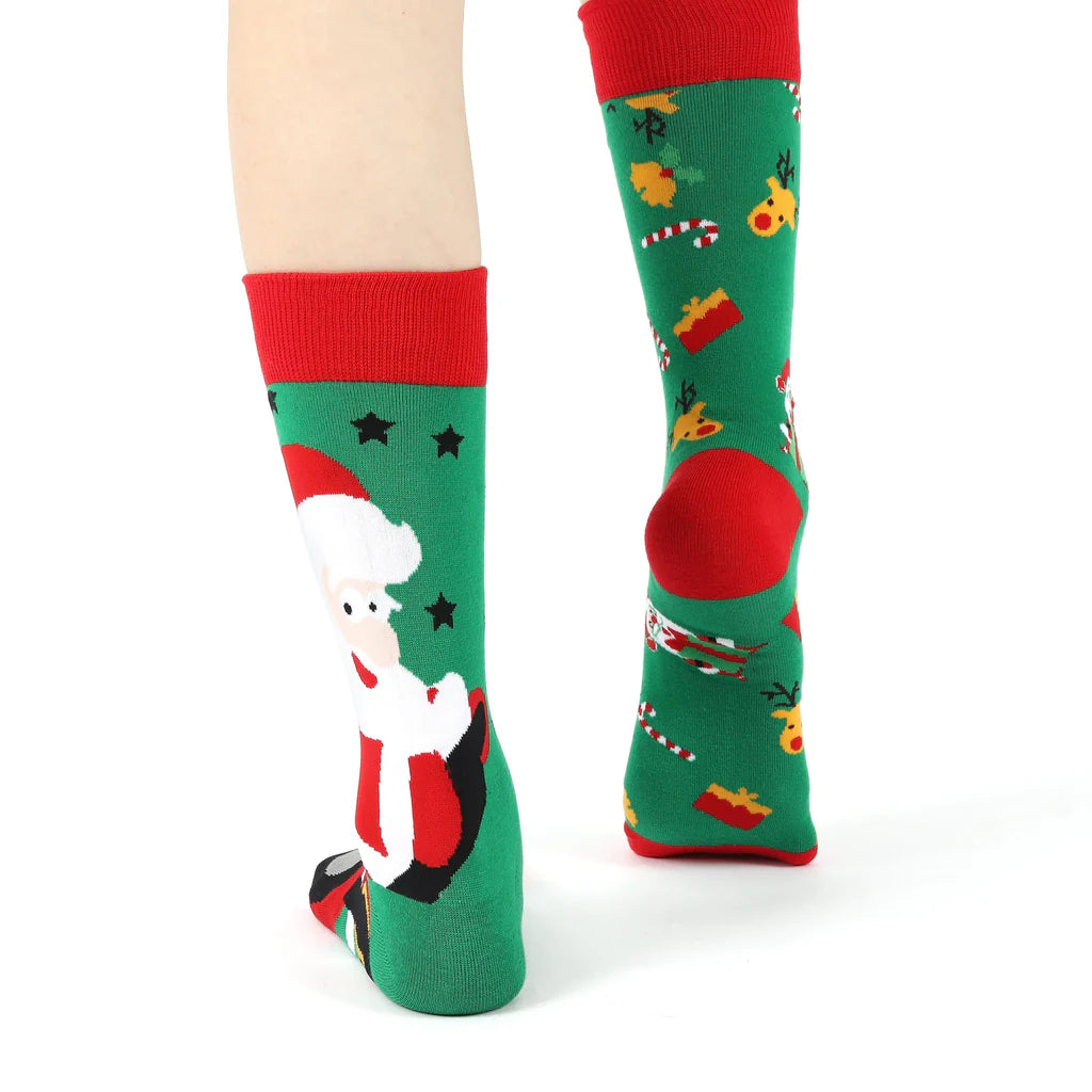 Organic cotton Christmas socks - green