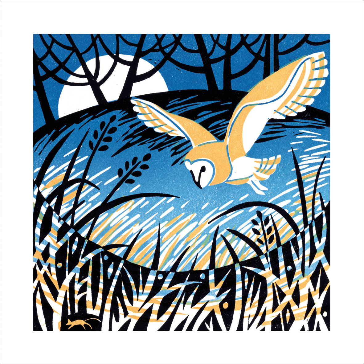 Hunters Moon Greeting Card - by Manda Beeching