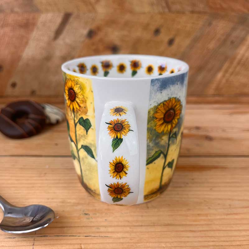 Cat & Sunflowers Mug - by Alex Clark