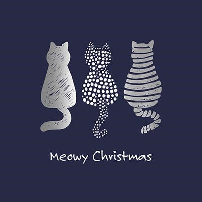 Christmas Cards Pack of 10 - Meowy Christmas