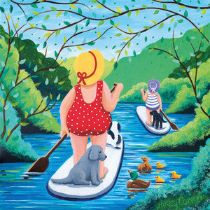 Up the Creek Dog Greeting Card - Eco Friendly Co.