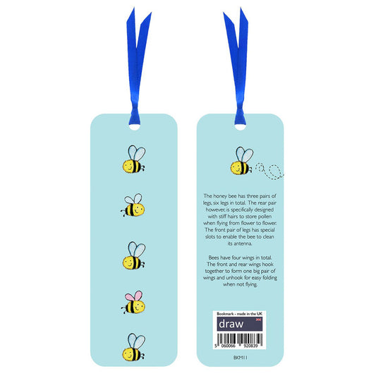 Bee Bookmark Blue