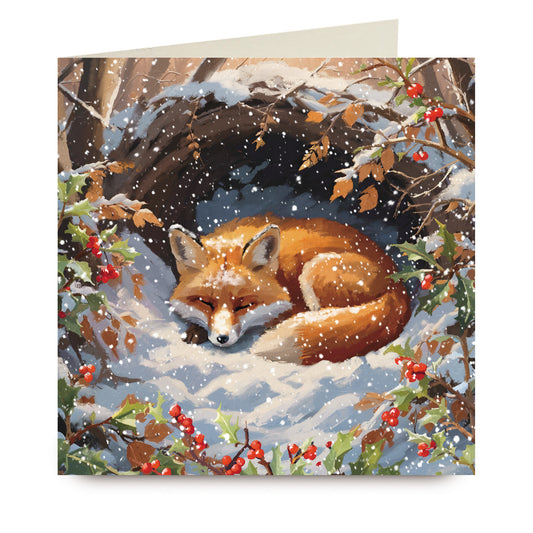 Christmas Cards Pack of 10 - Sleeping Fox