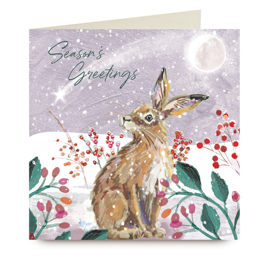 Christmas Cards Pack of 10 - Sitting Hare