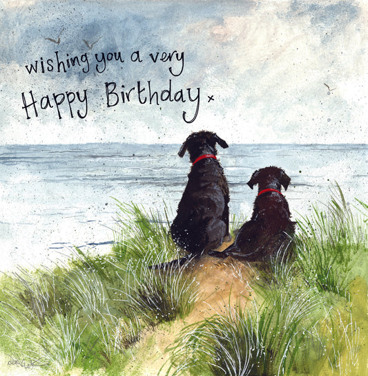 Happy Birthday Dunes Greeting Card - by Alex Clark