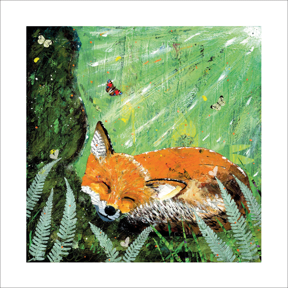 Lazy Days Fox Greeting Card - by Adam James Severn