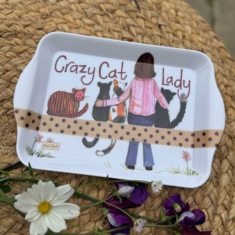 Crazy Cat Lady Small Tray - by Alex Clark