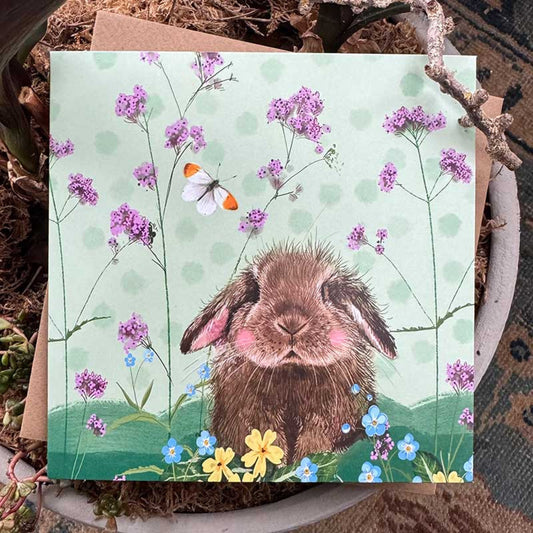 Bramble Rabbit Greeting Card - by Alex Clark