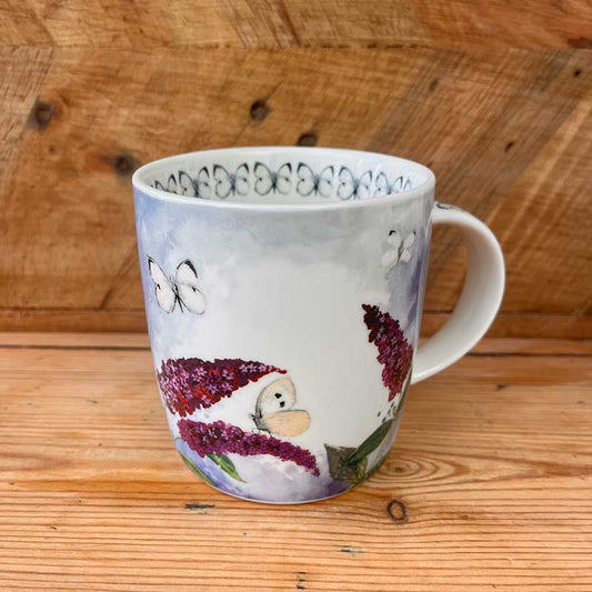 Butterflies & Buddleia Mug - by Alex Clark