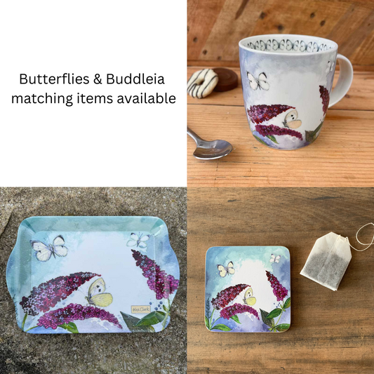 Butterflies & Buddleia - Small Tray - by Alex Clark