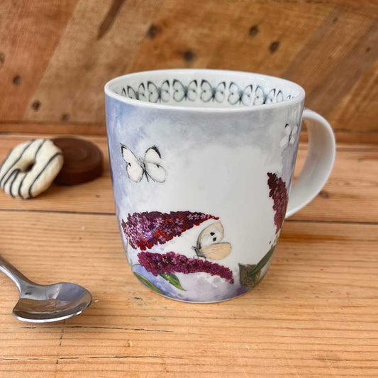 Butterflies & Buddleia Mug - by Alex Clark