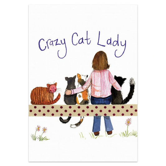 Crazy Cat Lady Tea Towel - Alex Clark