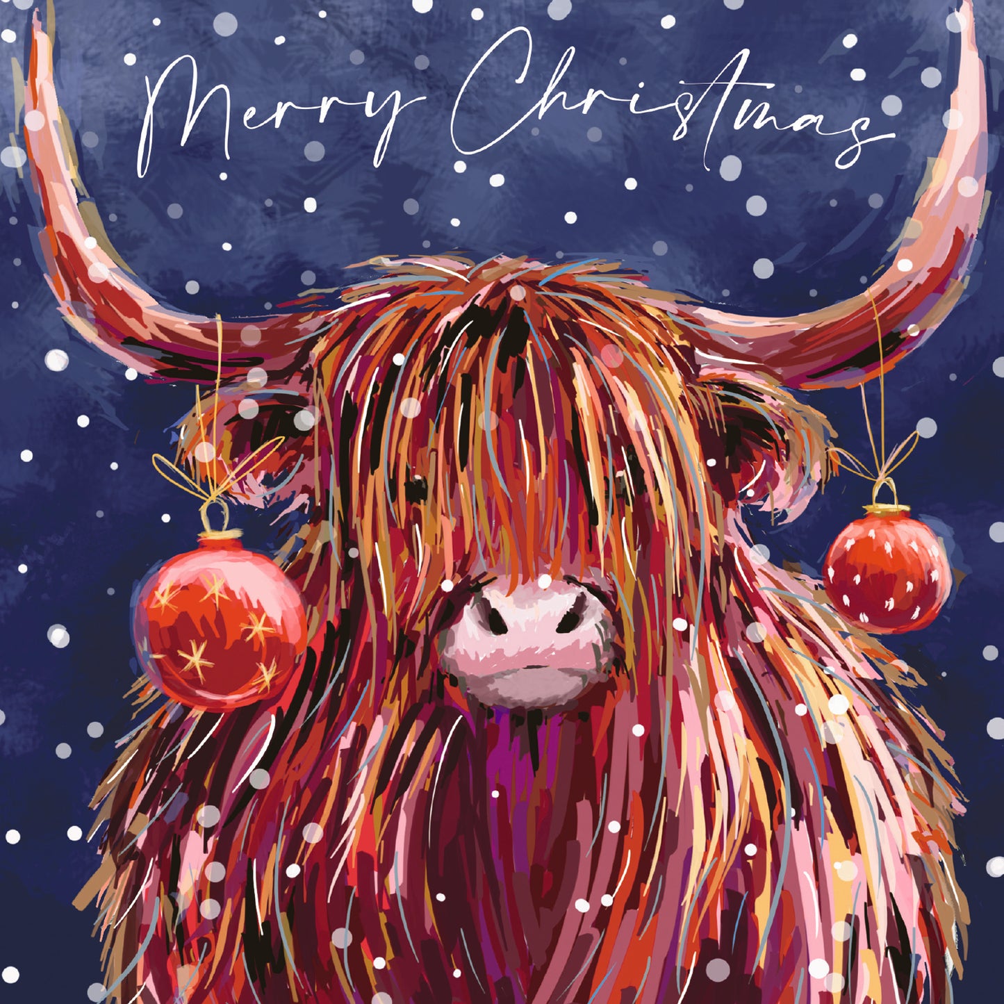 Christmas Cards Pack of 10 - Christmas Highland Cow