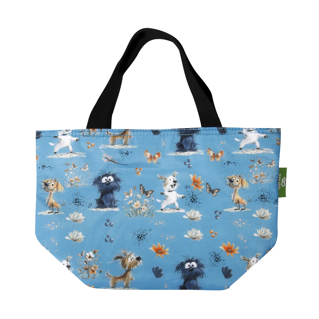 Eco Chic Blue Recycled Lunch Cool Bag - Dogs Doodle