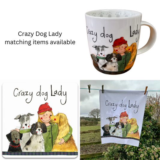 Crazy Dog Lady Fridge Magnet - by Alex Clark