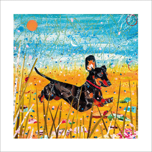 Dachshund 'Dash' Greeting Card - by Adam James Severn