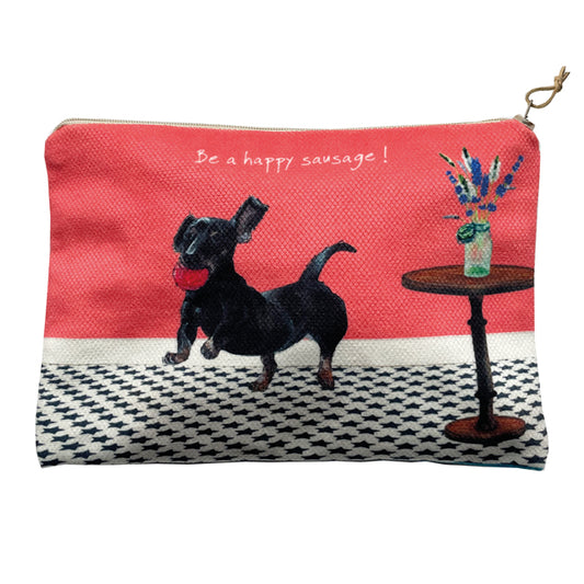 Dachshund Dog Zip Purse - by Little Dog Laughed
