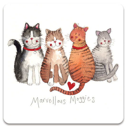 Marvellous Moggies Fridge Magnet - by Alex Clark
