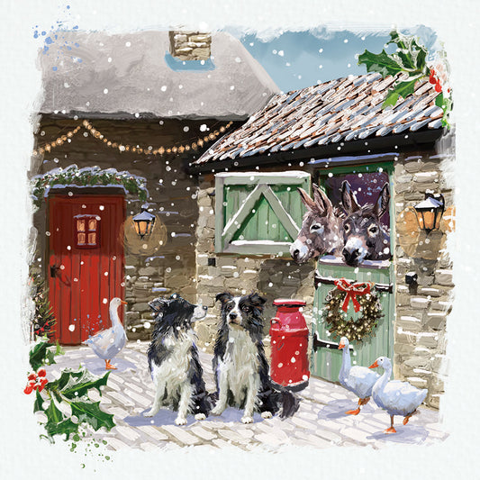 Christmas Cards Pack of 10 - Farmyard Friends