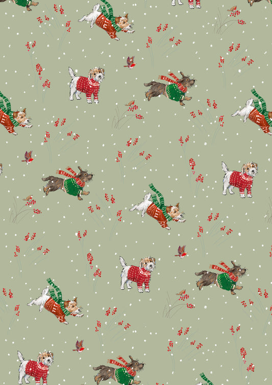 Festive Dogs Gift Wrap