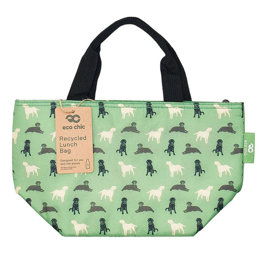 Eco Chic Green Recycled Lunch Bag - Dogs