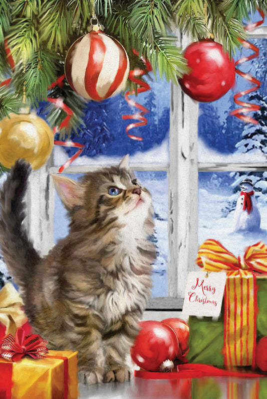 Christmas Cards Pack of 10 - Christmas Kitten