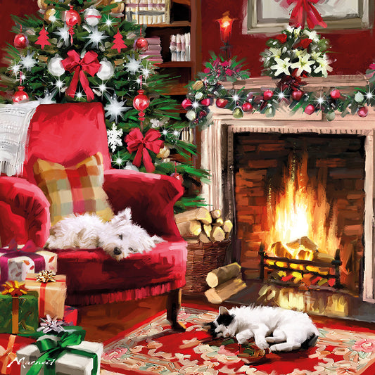 Christmas Cards Pack of 10 - Fireside Snuggles