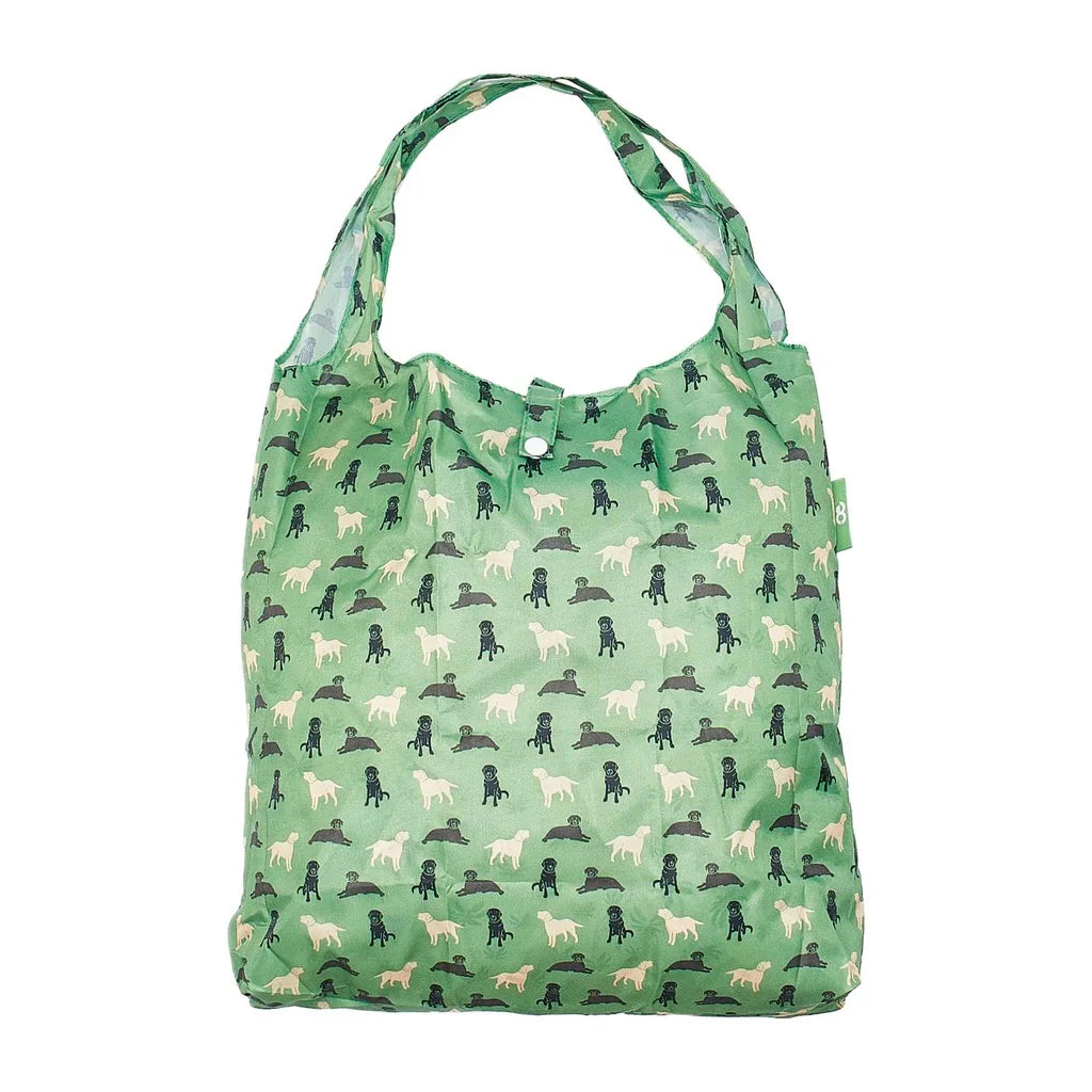 Eco Chic Dogs Foldable Shopper - Green